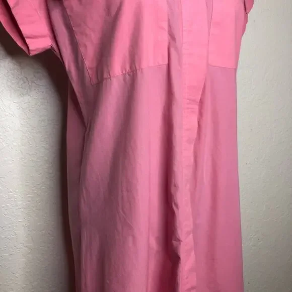 NavyBleu pink short sleeve button front shirt dress size Small - Picture 3 of 13